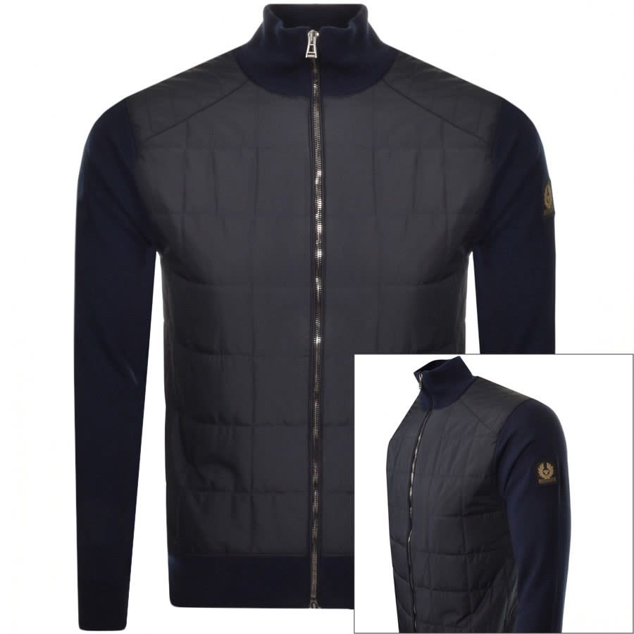 Alternative Image for ProductBelstaff Kelby Full Zip Knit Jumper Navy1